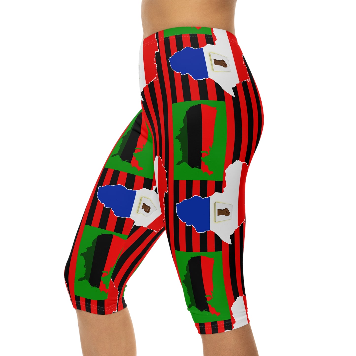 Vibrant Women’s Capri Leggings with Colorful Patterns