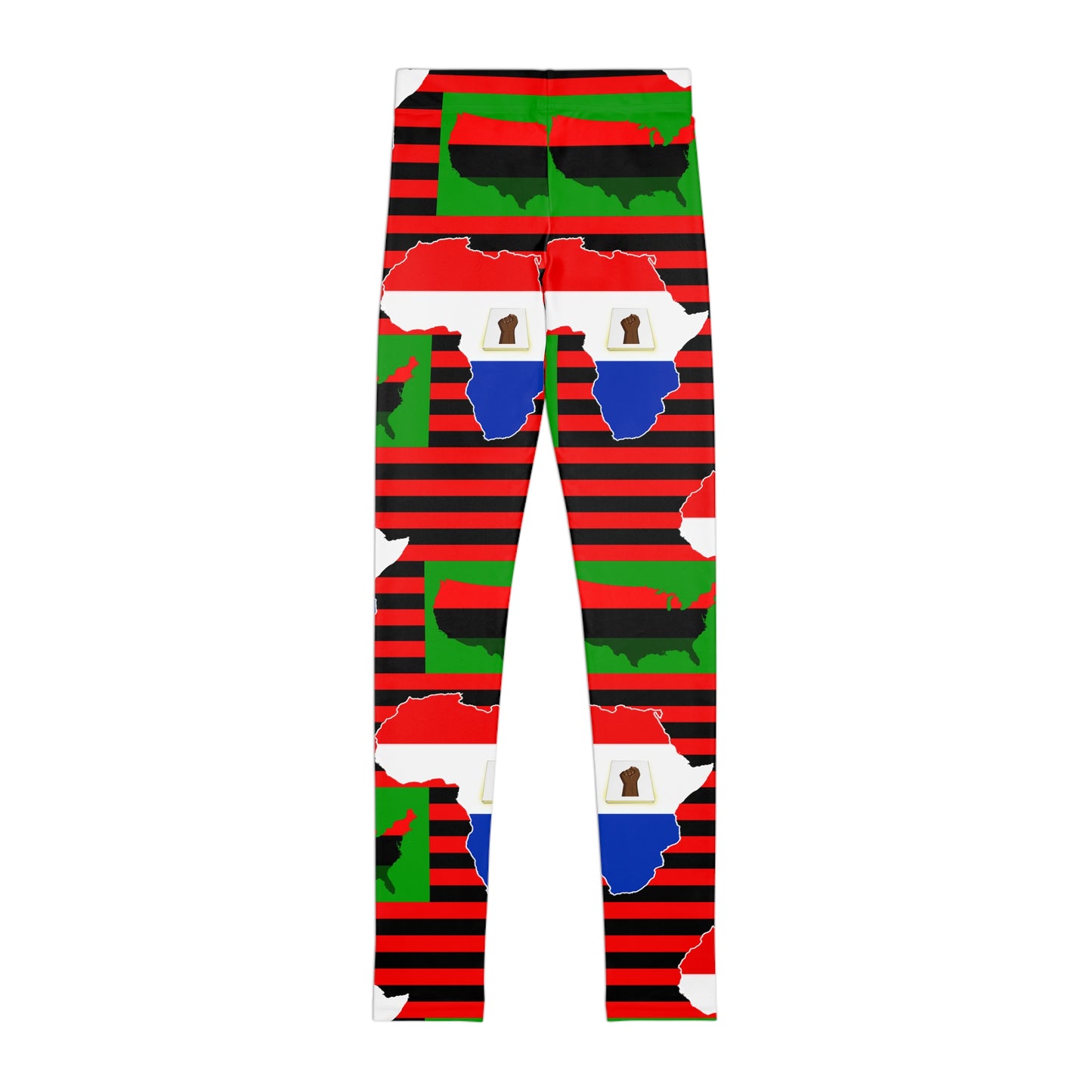 Vibrant Youth Leggings with African Map Design - Perfect for Celebrations and Everyday Wear