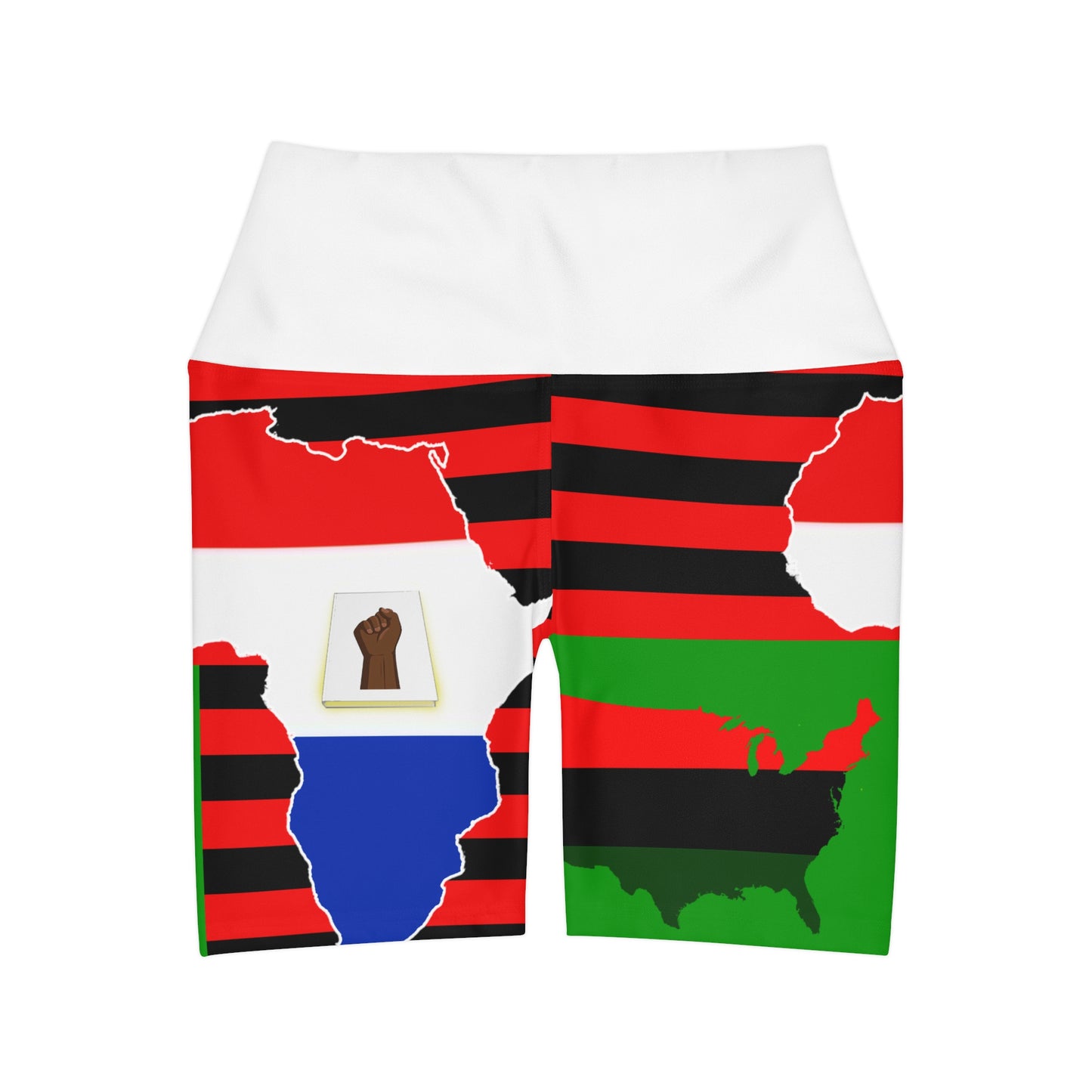 High Waisted Yoga Shorts (AOP)