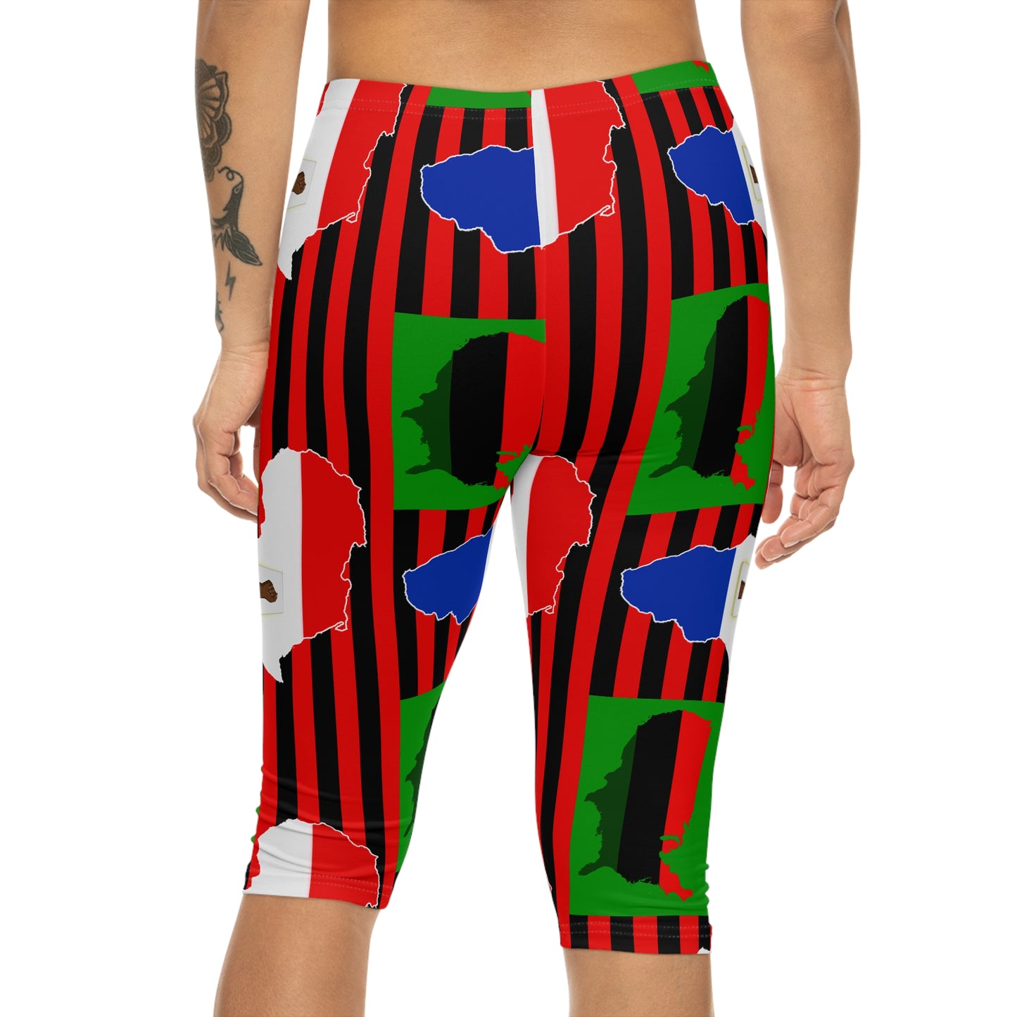 Vibrant Women’s Capri Leggings with Colorful Patterns