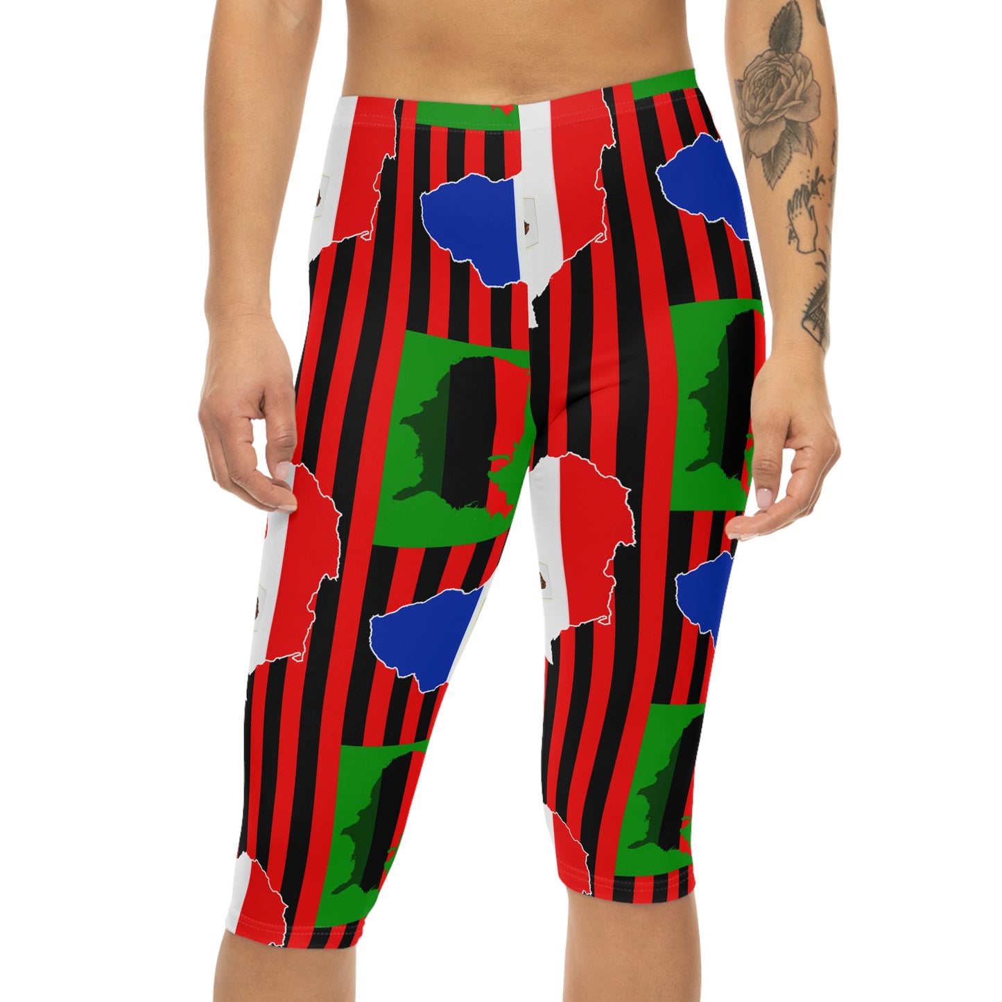 Vibrant Women’s Capri Leggings with Colorful Patterns