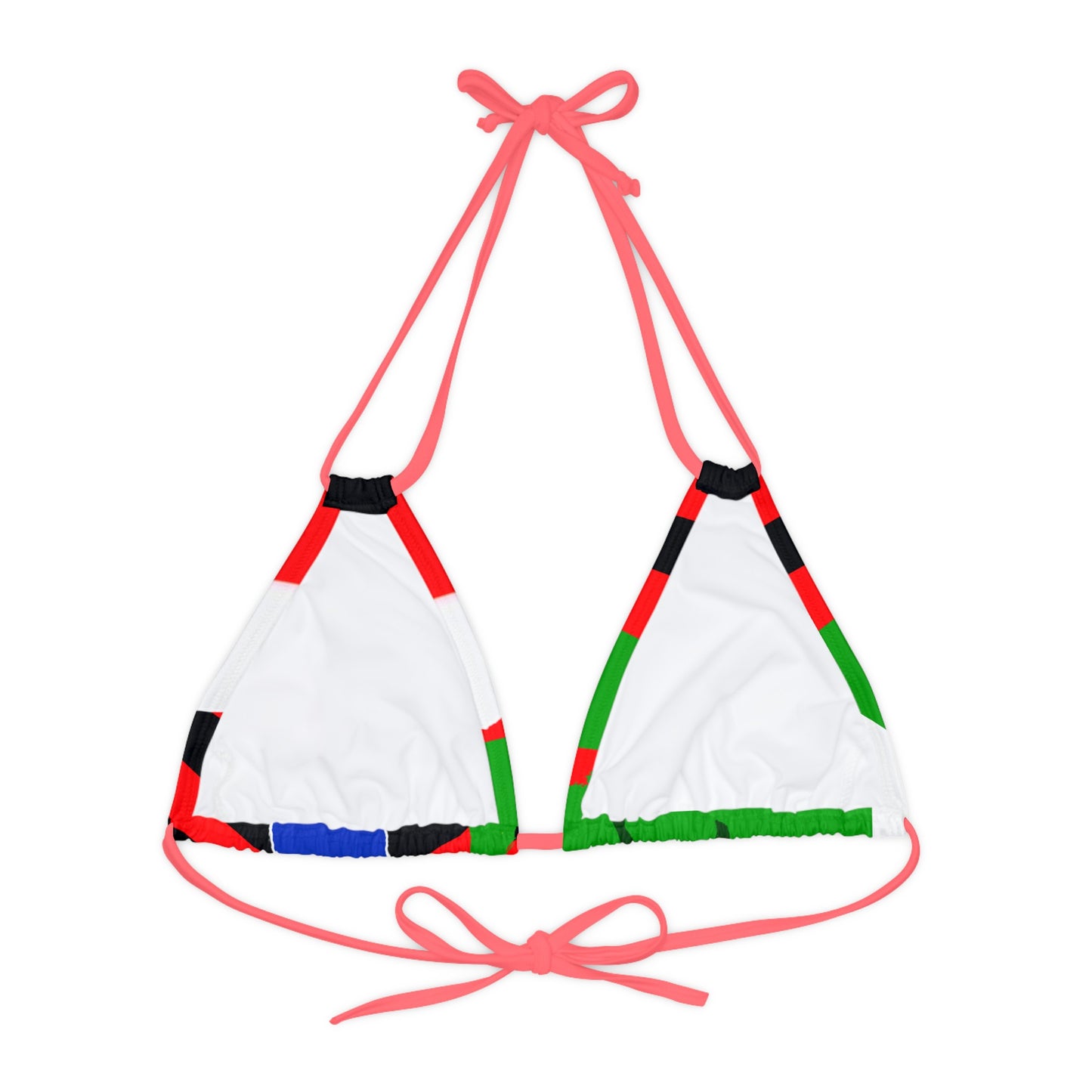 Strappy Triangle Bikini Top (AOP)