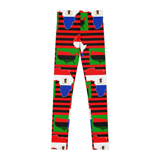 Vibrant Youth Leggings with African Map Design - Perfect for Celebrations and Everyday Wear